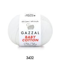 GAZZAL  BABY COTTON   3432  - 60% Хлопок, 40% Акрил 50 г/165 м