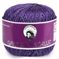 Пряжа Nazli Gelin GARDEN METALLIC (702-32); Состав: 99% мерсеризованный египетский хлопок из Гизы, 1% Люрекс; 50 г / 280 м