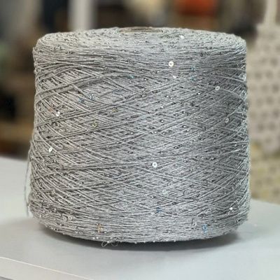 Пряжа пайетки с бисером (R01-21-H8511); 20% Вискоза; 80% Полиэстер; 50г/175м 