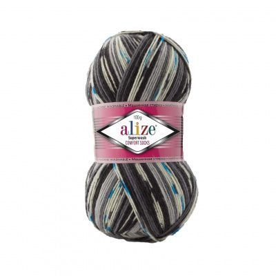 ALIZE SUPERWASH COMFORT SOCKS ( 7650 ) 75% SW Шерсть 25% Полиамид 100 г/420 м