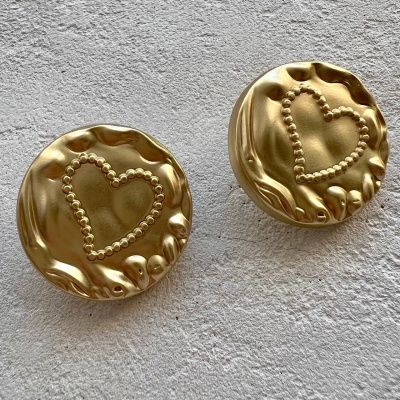 Пуговица круглая, цвет золото. Размер 22 мм